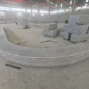 新乡 芝麻白异形坐凳，自然面光面弧形加工