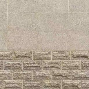 新乡 黄金麻自然面蘑菇石配荔枝面干挂