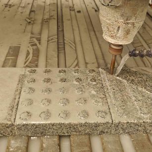 新乡 芝麻白花岗岩石材盲人石、盲道石、盲点石