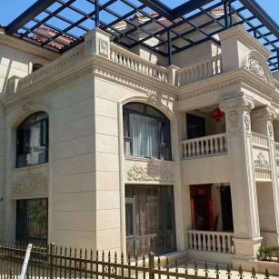 新乡 黄金麻花岗岩荔枝面别墅外墙干挂