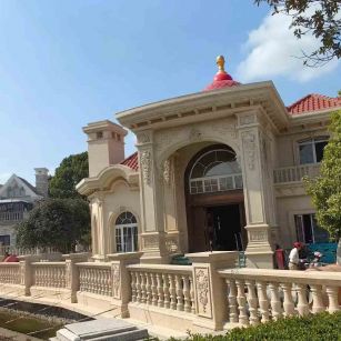 新乡 黄金麻花岗岩欧式别墅