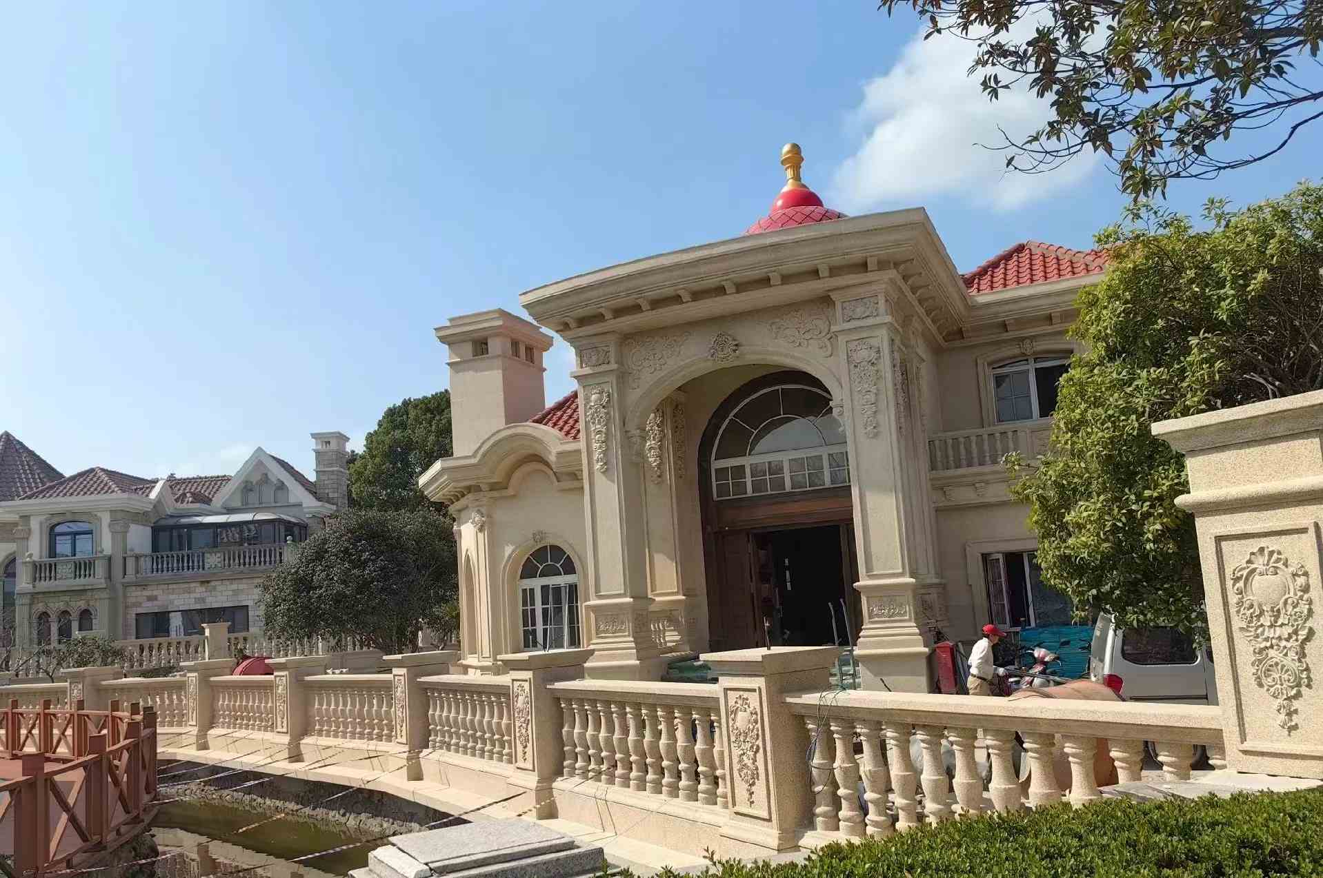 新乡 黄金麻花岗岩欧式别墅