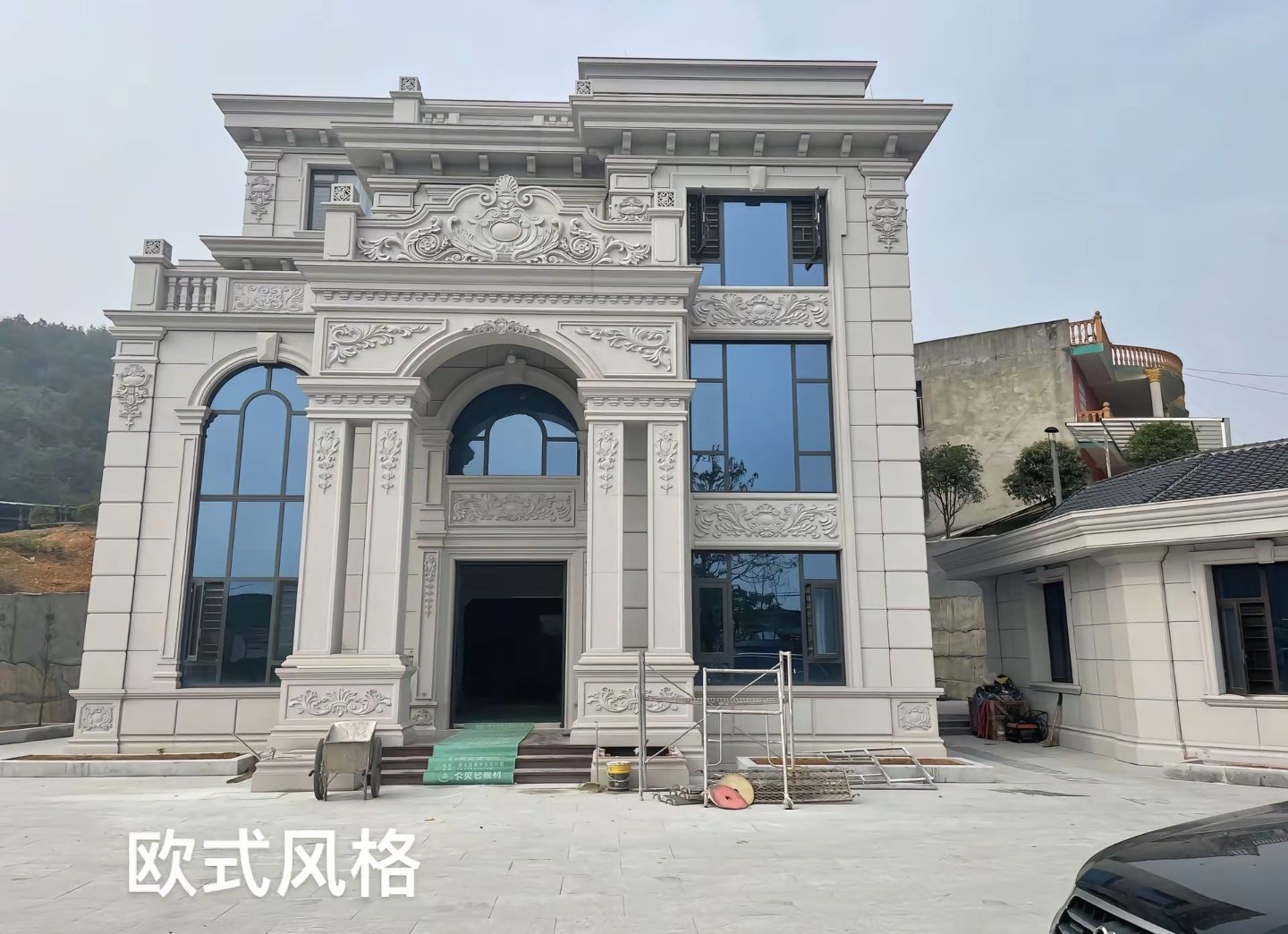 新乡 白麻花岗岩别墅外墙干挂