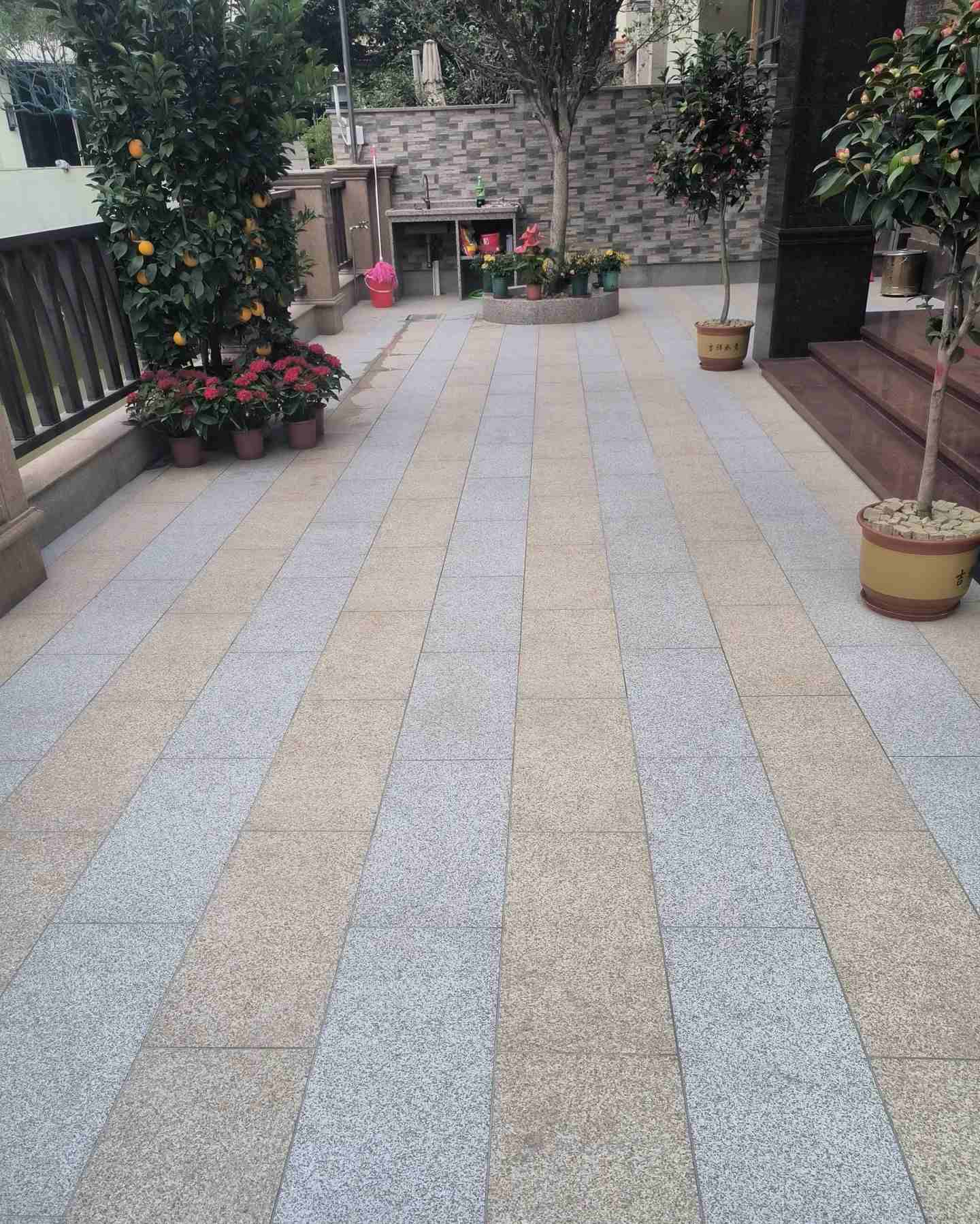 新乡 黄金麻白麻荔枝面庭院铺装展示